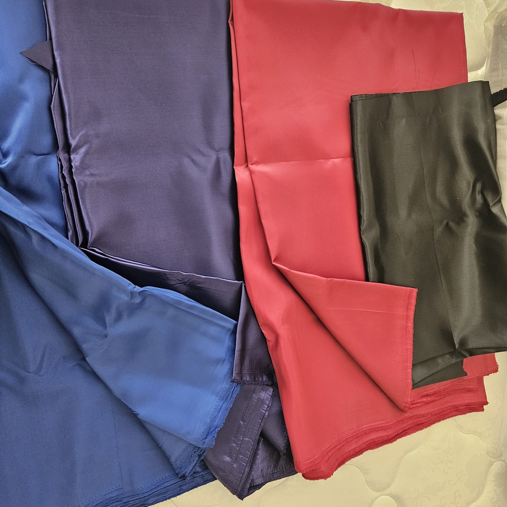 Vibrant Blue, Purple, Red & Black Fabric Art Print